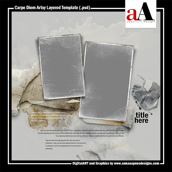 Carpe Diem Artsy Layered Template