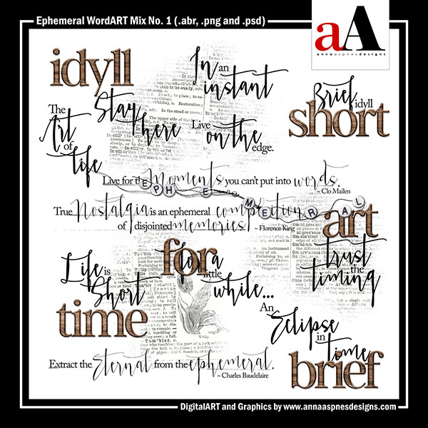 Ephemeral WordART Mix No 1