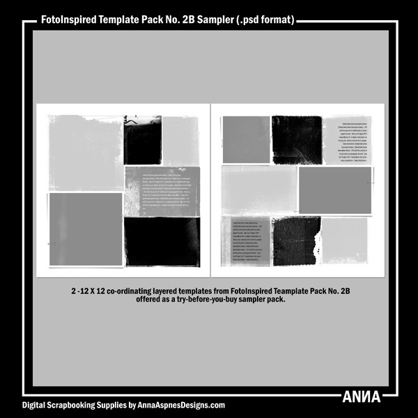 FotoInspired Template Pack No 2B Sampler