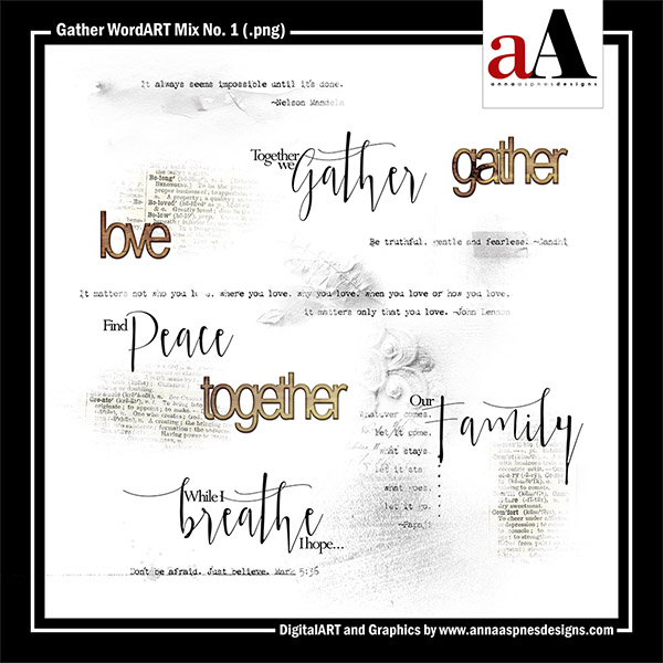 Gather WordART Mix No 1