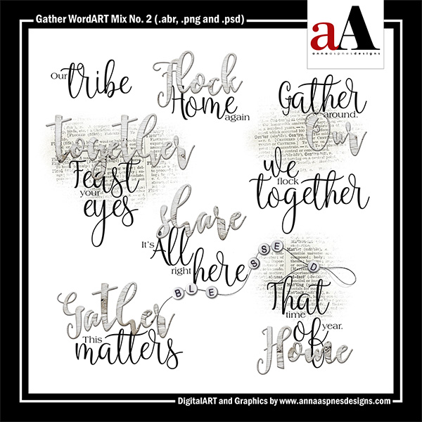 Gather WordART Mix No 2