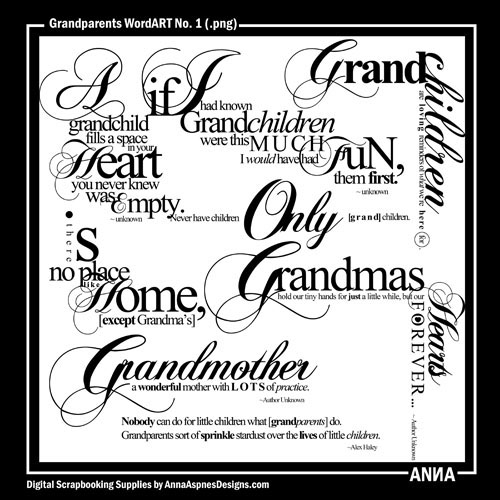 Grandparents WordART No 1