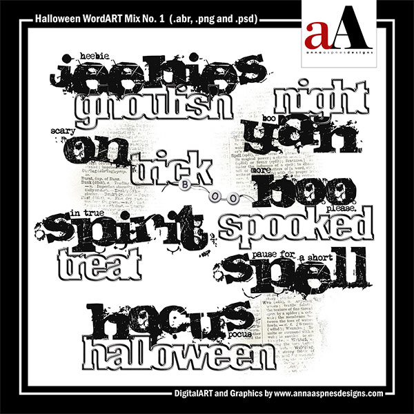 Halloween WordART Mix No 1