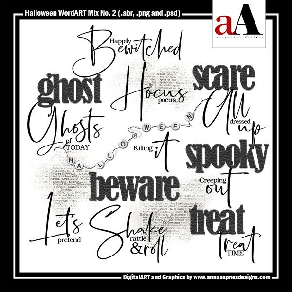 Halloween WordART Mix No 2