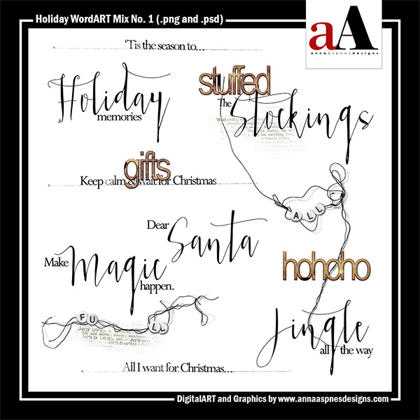 Holiday WordART Mix No 1