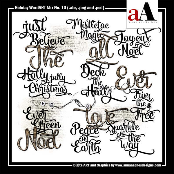 Holiday WordART Mix No 10