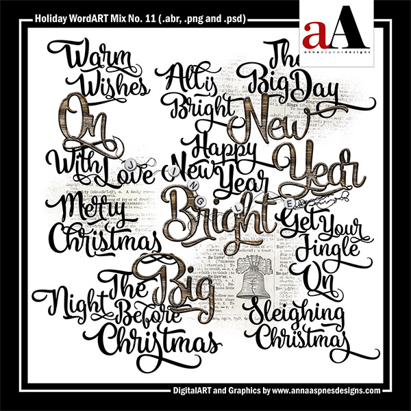 Holiday WordART Mix No 11