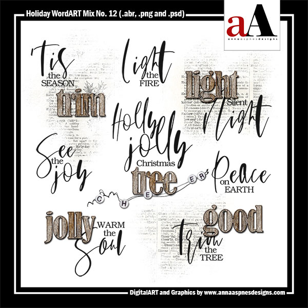 Holiday WordART Mix No 12