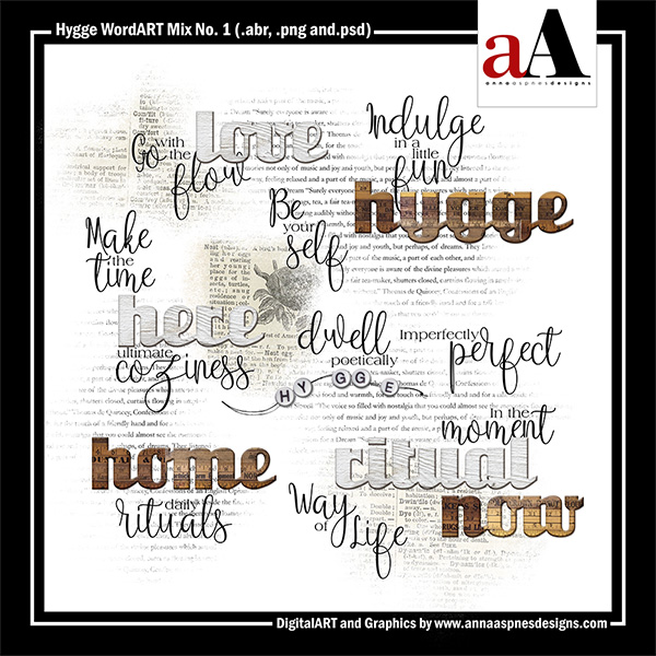 Hygge WordART Mix No 1