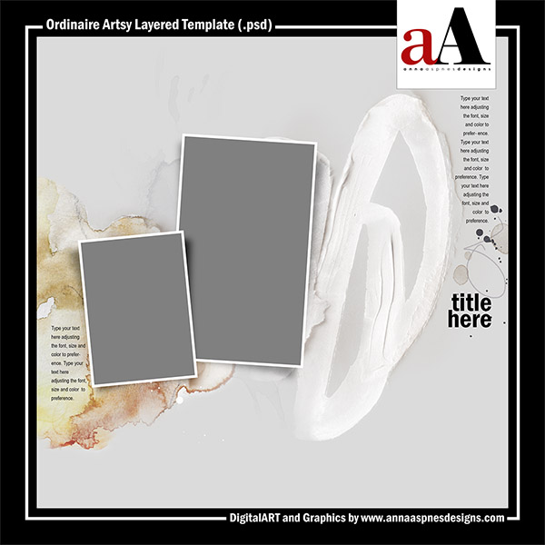 Ordinaire Artsy Layered Template