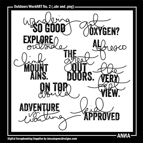 Outdoors WordART No 2