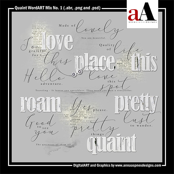 Quaint WordART Mix No 1