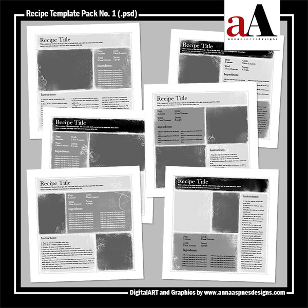 Recipe Template Pack No 1