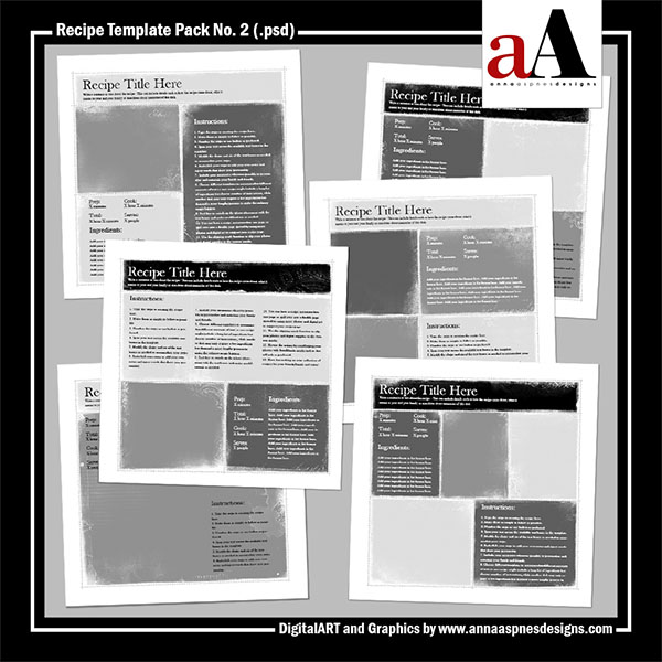 Recipe Template Pack No 2