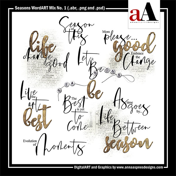 Seasons WordART Mix No 1