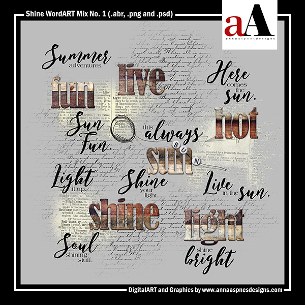 Shine WordART Mix No 1