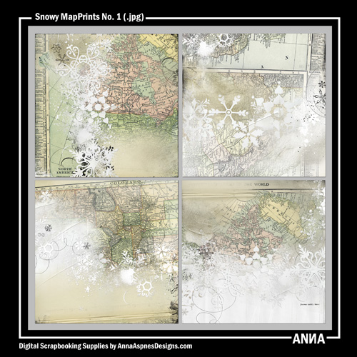 Snowy MapPrints No 1
