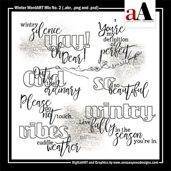 Winter WordART Mix No 2