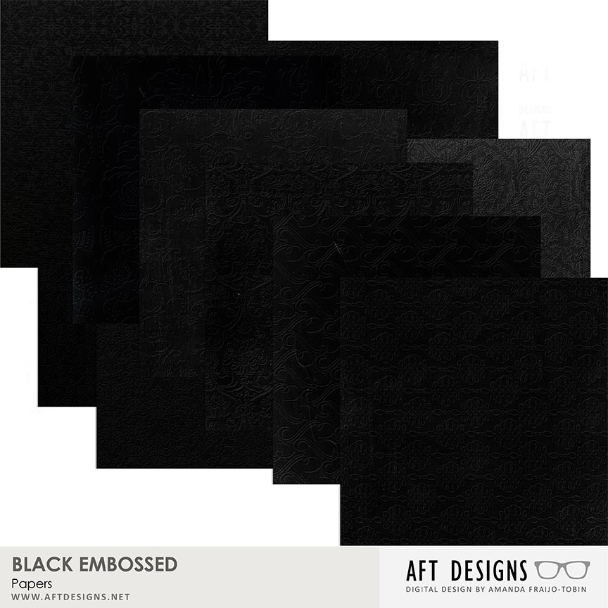 Embossed - Black Papers