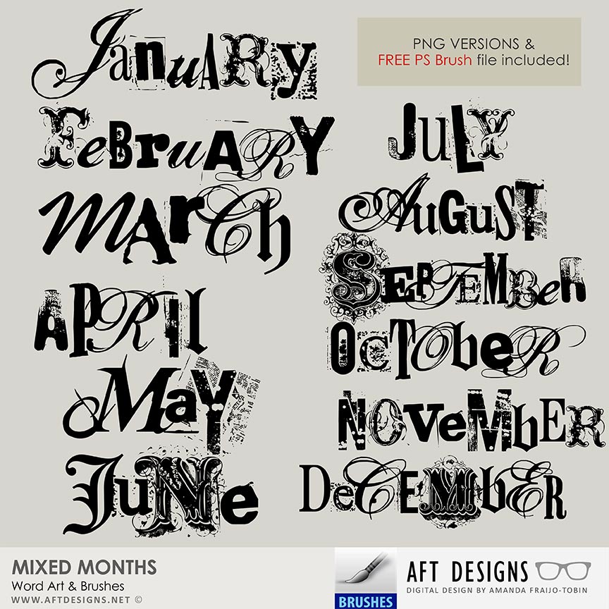 Brush Set: Mixed Months