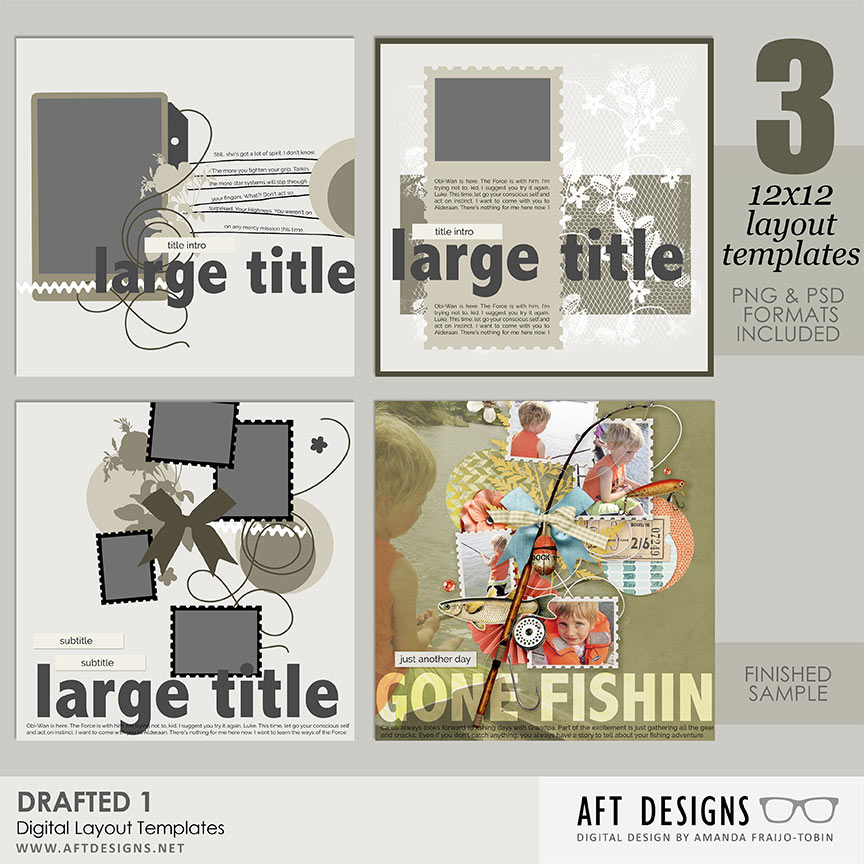 Digital Layout Templates - Drafted 1