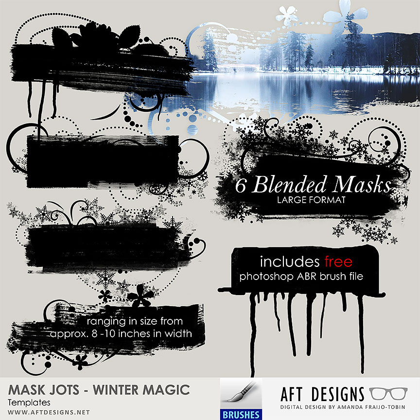 Mask Jots - Winter Magic Embellishment Templates 