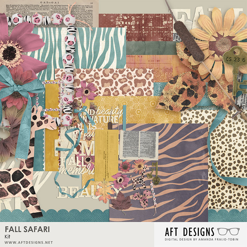 Fall Safari Embellishments & Word Art