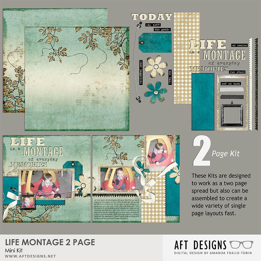 Life Montage 2 Page Mini Kit