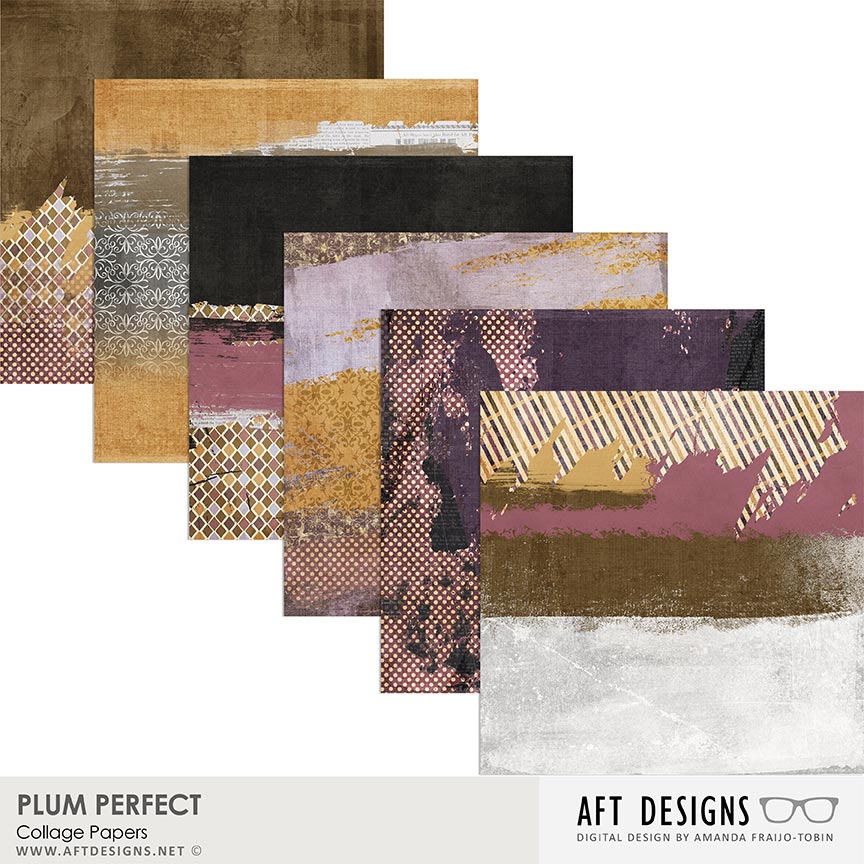 Plum Perfect Collage Papers