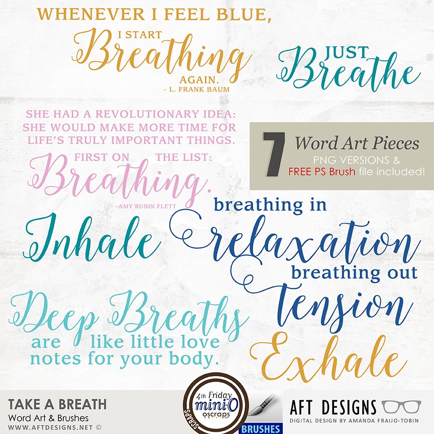 Take A Breath Word Art