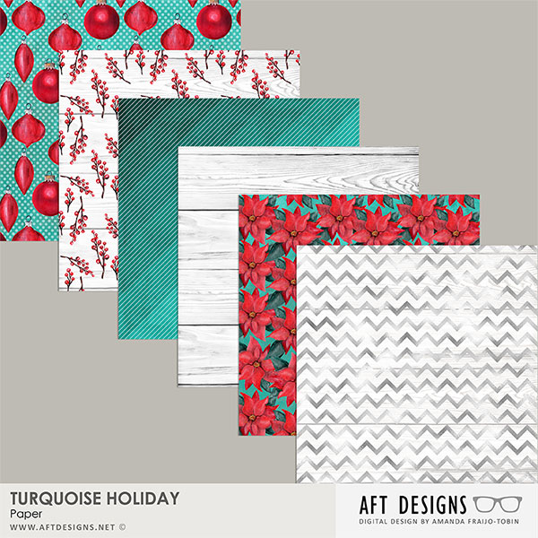 Turquoise Holiday Papers