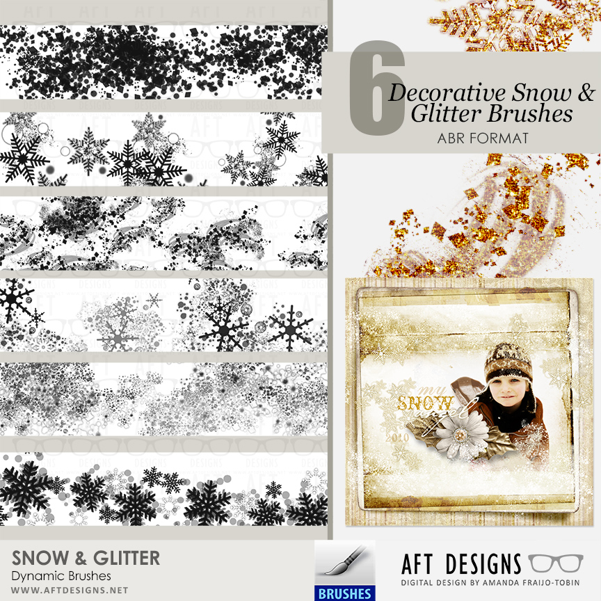 Dynamic Brush Set: Snow & Glitter