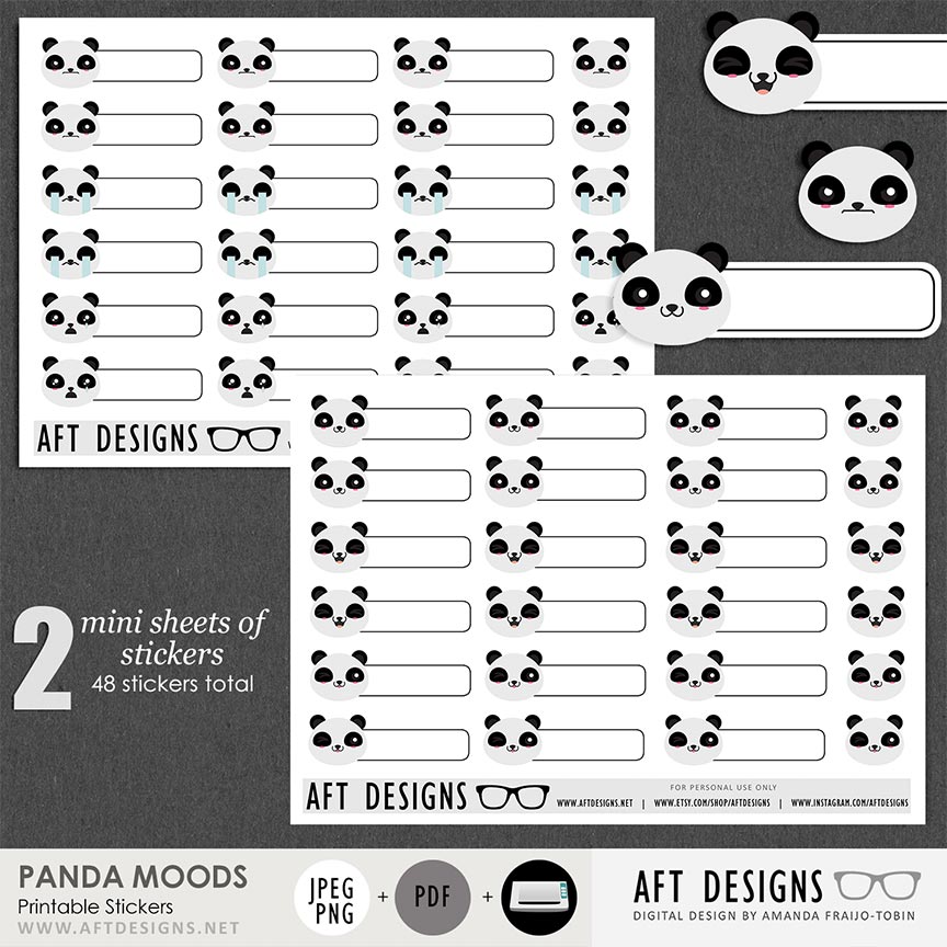 Stickers: Panda Emotions