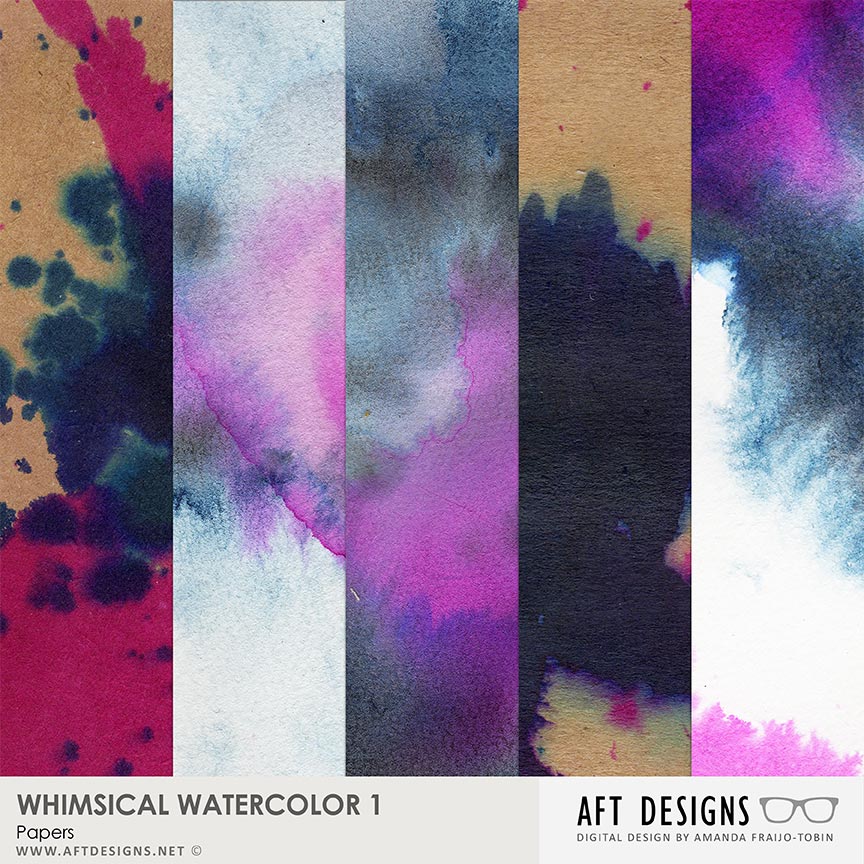 Whimsical Watercolor Papers - 1