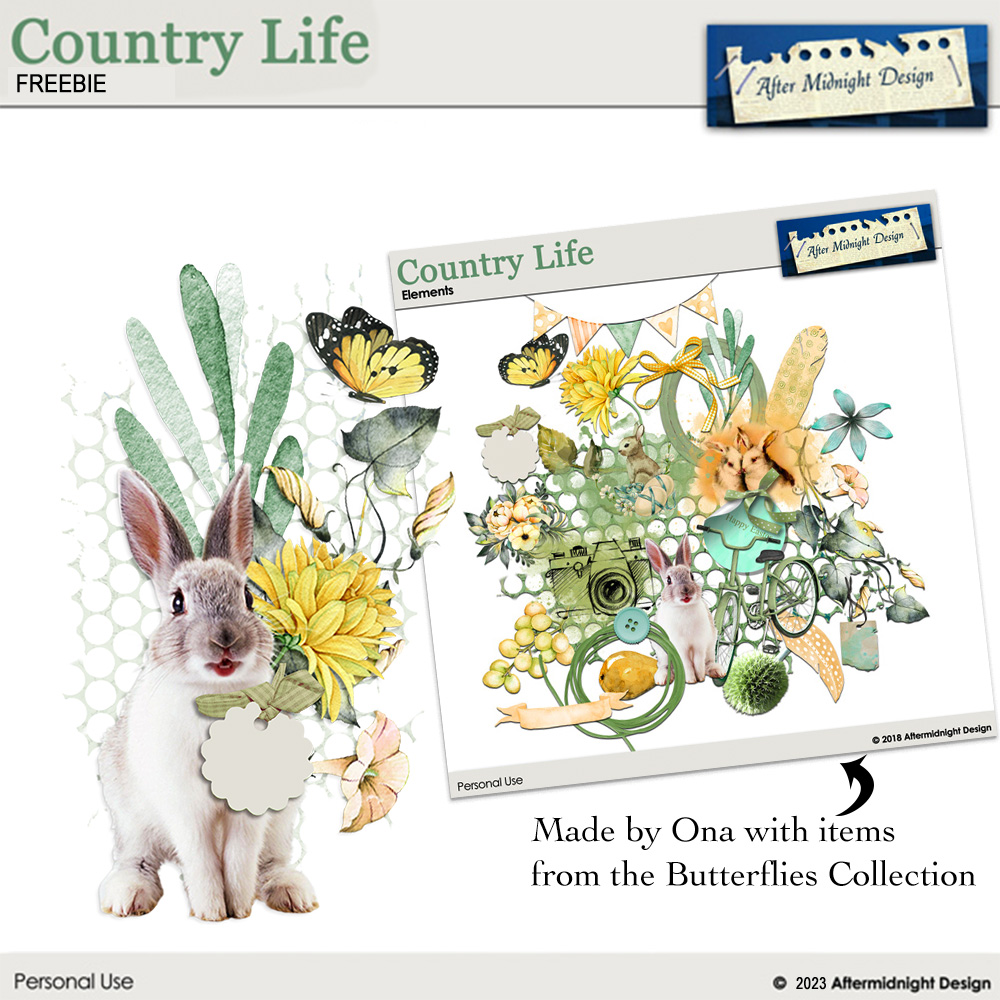 Digital Scrapbooking FREEBIE Country Life by AfterMidnight