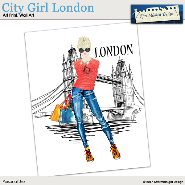 Art Print City Girl London
