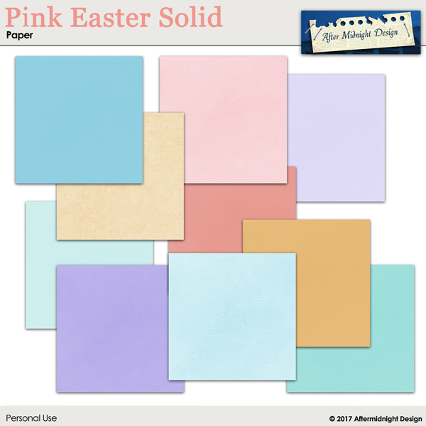 Pink Easter Solid Paper Mini