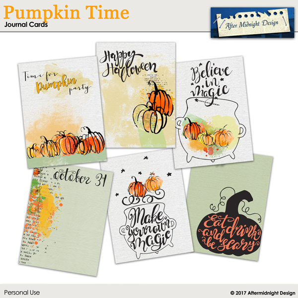 Pumpkin Time Journal Cards