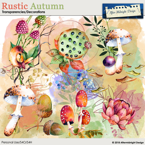 Rustic Autumn Transparencies, Decorations