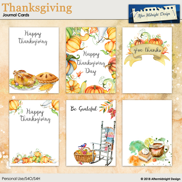 Thanksgiving Journal Cards