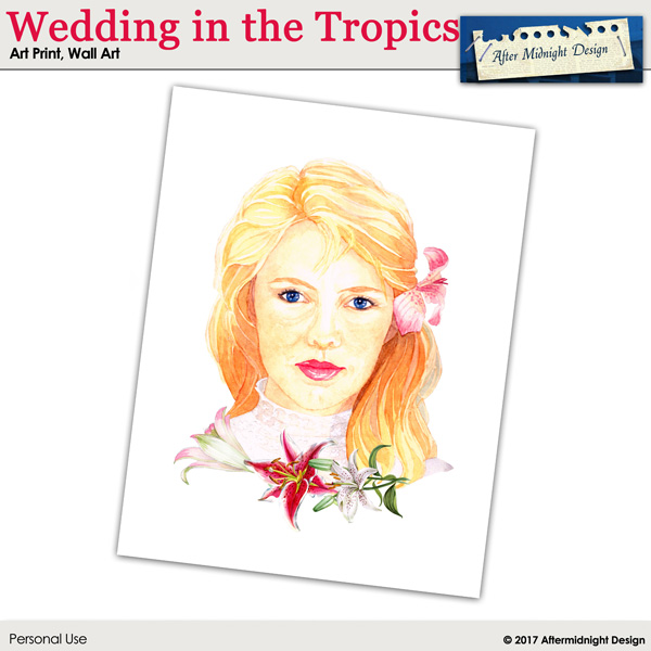 Art Print Wedding in the tropics