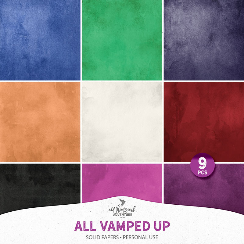 All Vamped Up Solid Papers