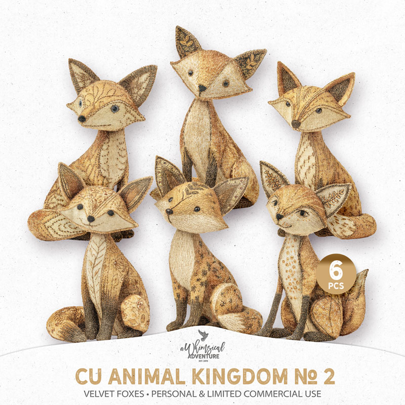 CU Animal Kingdom No 2 Velvet Foxes