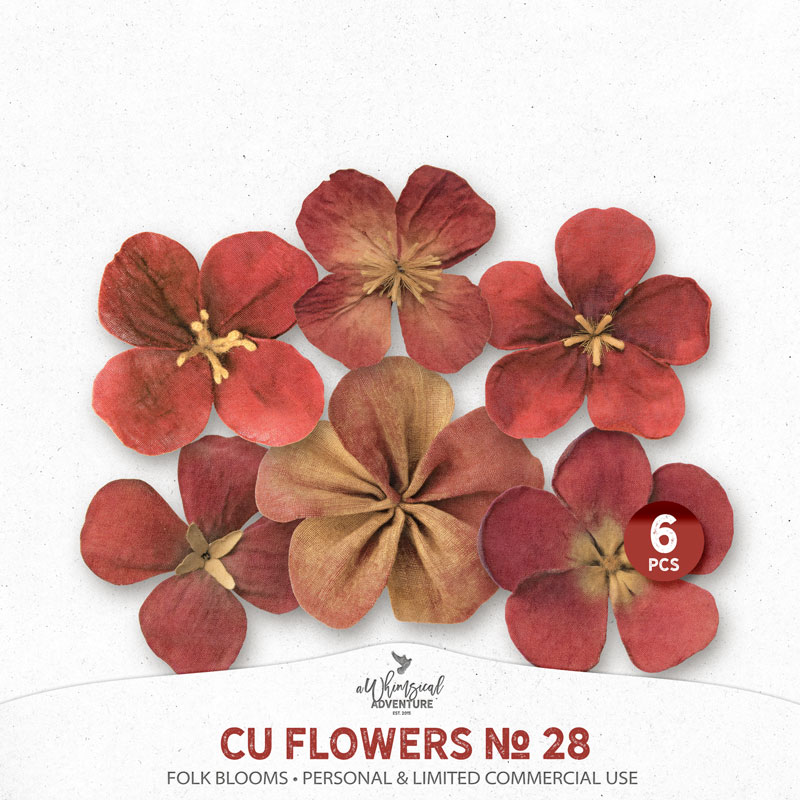 CU Flowers No 28 Folk Blooms