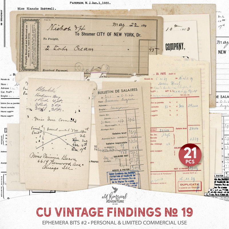 CU Vintage Findings No 19 Ephemera Bits