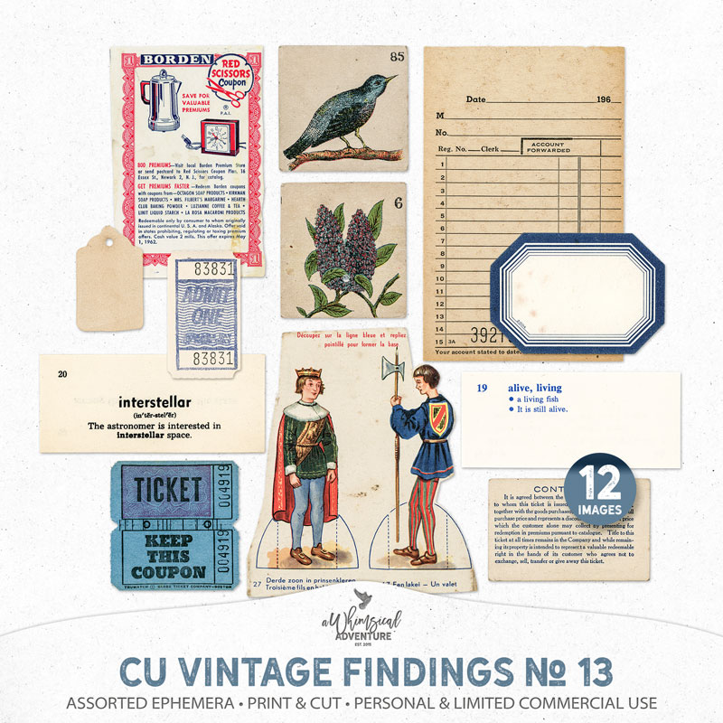 CU Vintage Findings No 13 Assorted Ephemera