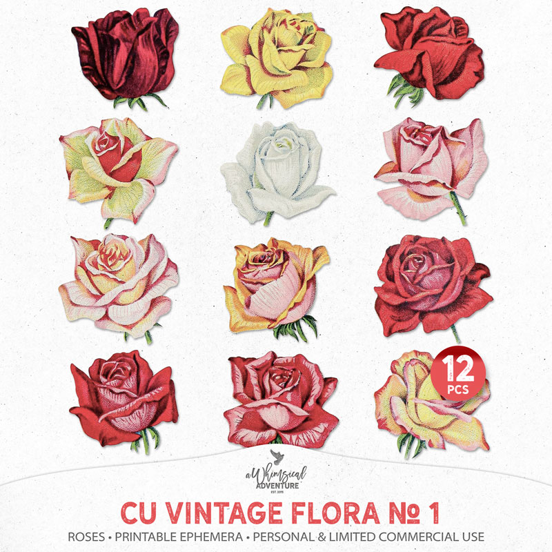 CU Vintage Flora No 1 Roses