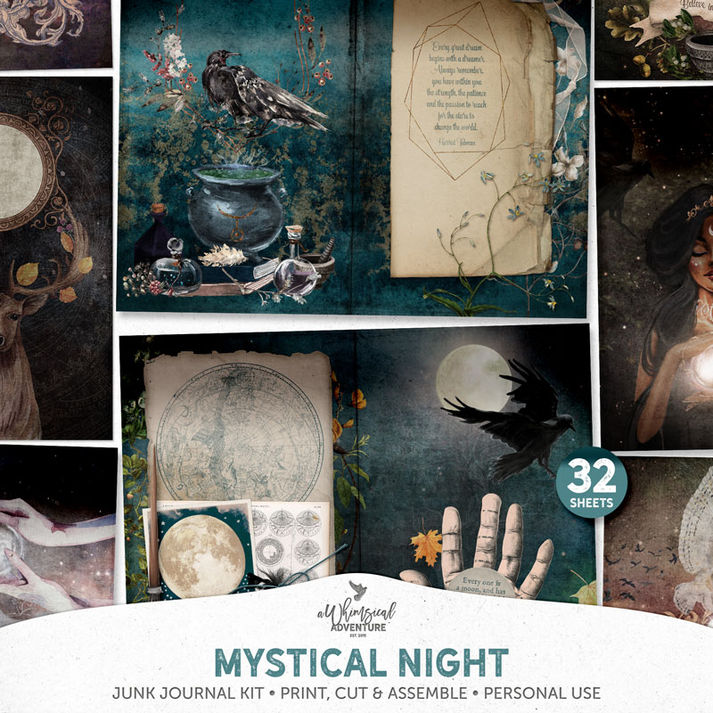 Mystical Night Junk Journal Kit