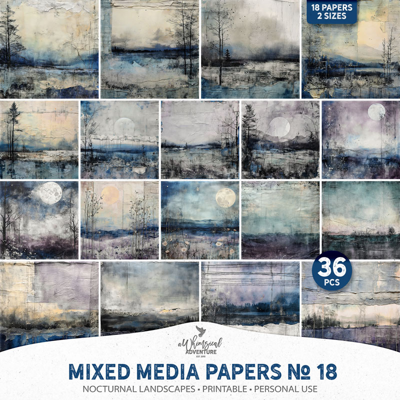 Mixed Media Papers No 18 Nocturnal Landscapes