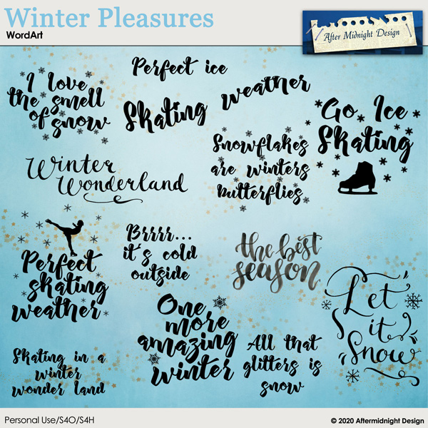 Winter Pleasures WordArt